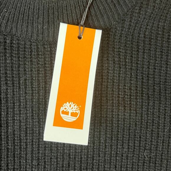 Timberland womens sweater Black chunky knit Crewneck short wool nwt new - Picture 4 of 7